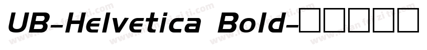 UB-Helvetica Bold字体转换
